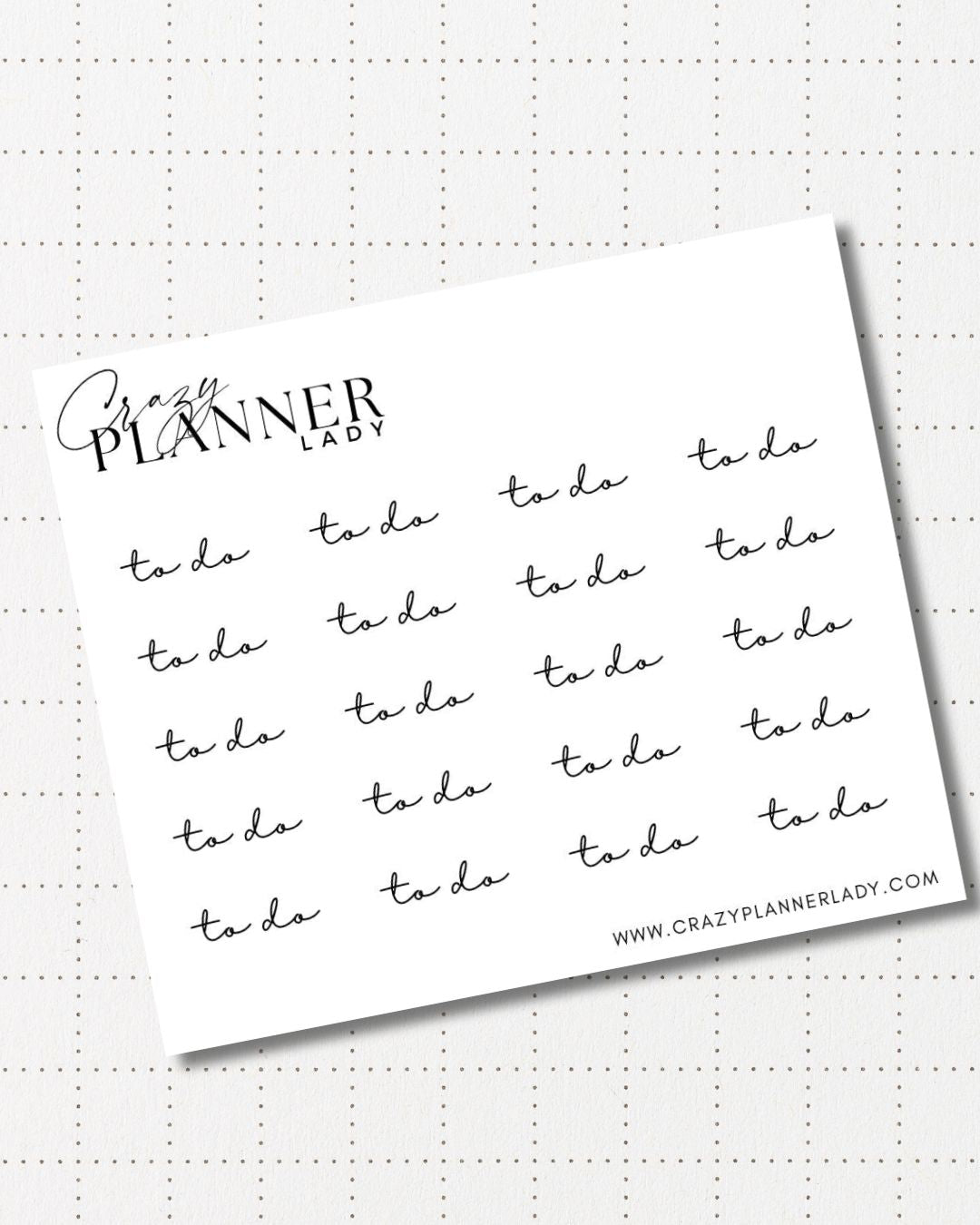 Minimal Planner Stickers – To Do | Neutral Functional Stickers | 3x3.5” Matte Sheet