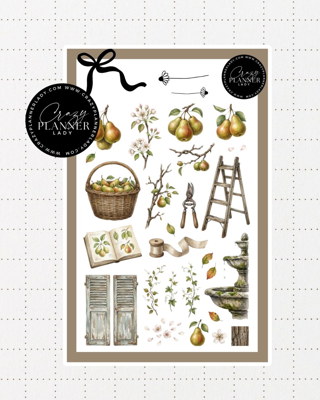 Painted by Nature Sticker Sheet | 12 | Watercolor Planner Stickers | Journal Stickers | Decorative Stickers
