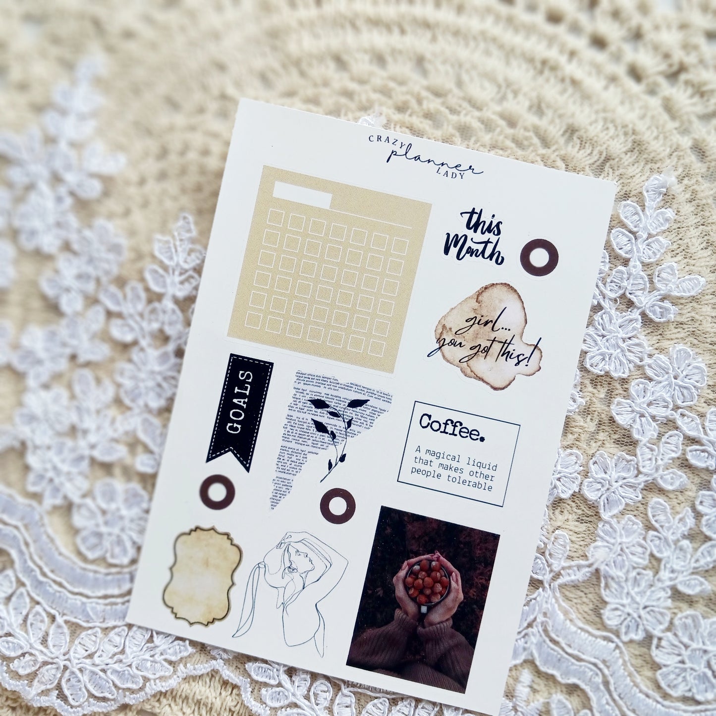Coffee Bujo Sticker Sheet