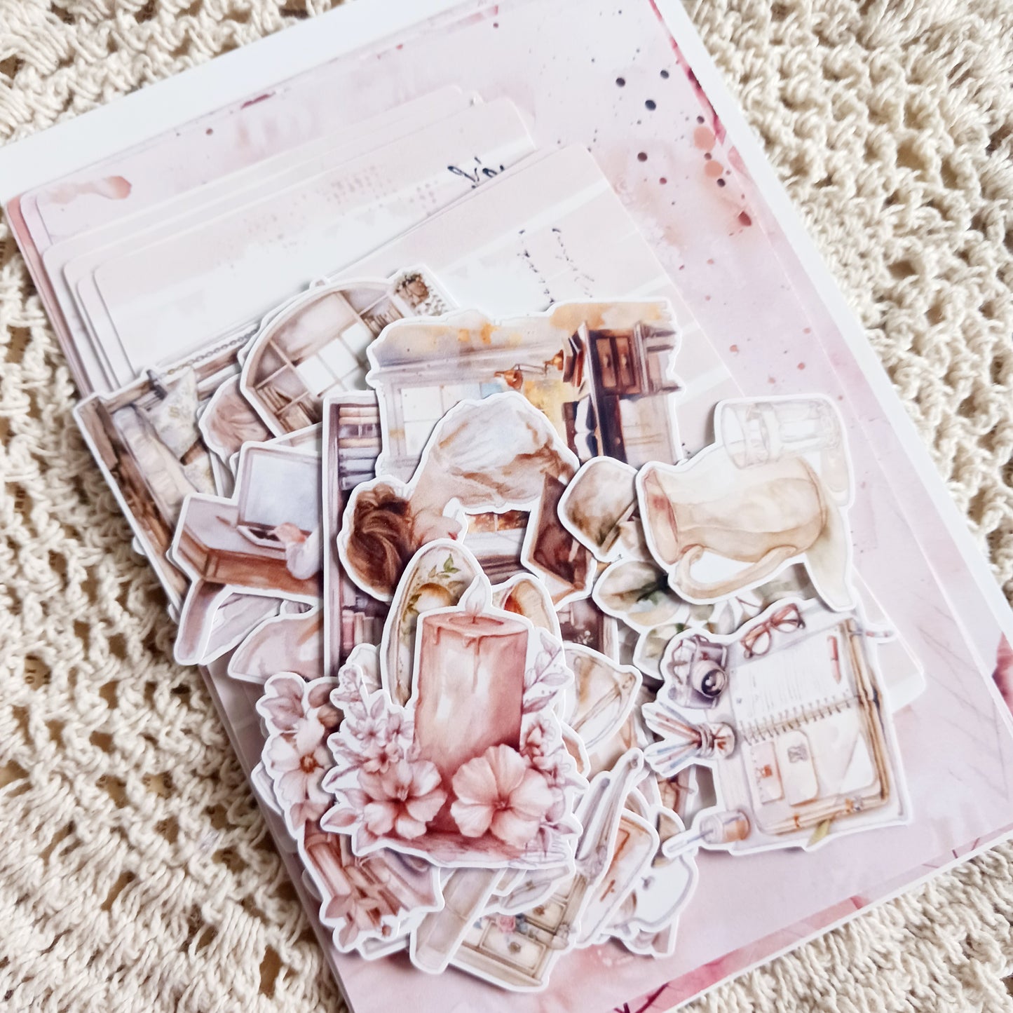 Cozy Mini Journal Kit - Stickers, Papers & Labels for Journaling