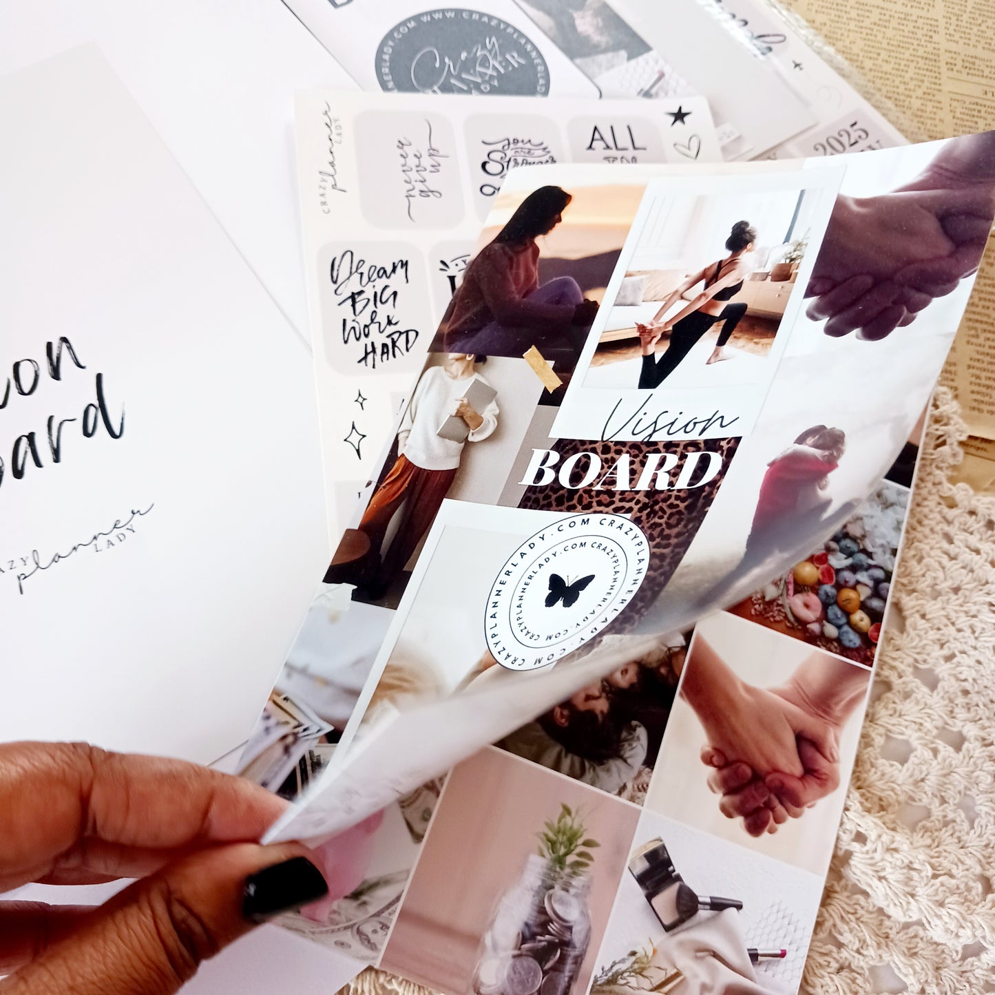 Fresh Start - Vision Board Kit for 2025 | Goal Setting & Manifestation Planner Kit | Aesthetic Journal Stickers