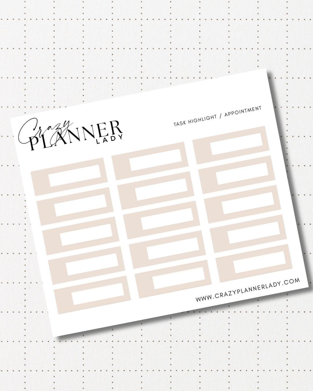 Minimal Planner Stickers – mini boxes | Neutral Functional Stickers | 3x3.5” Matte Sheet