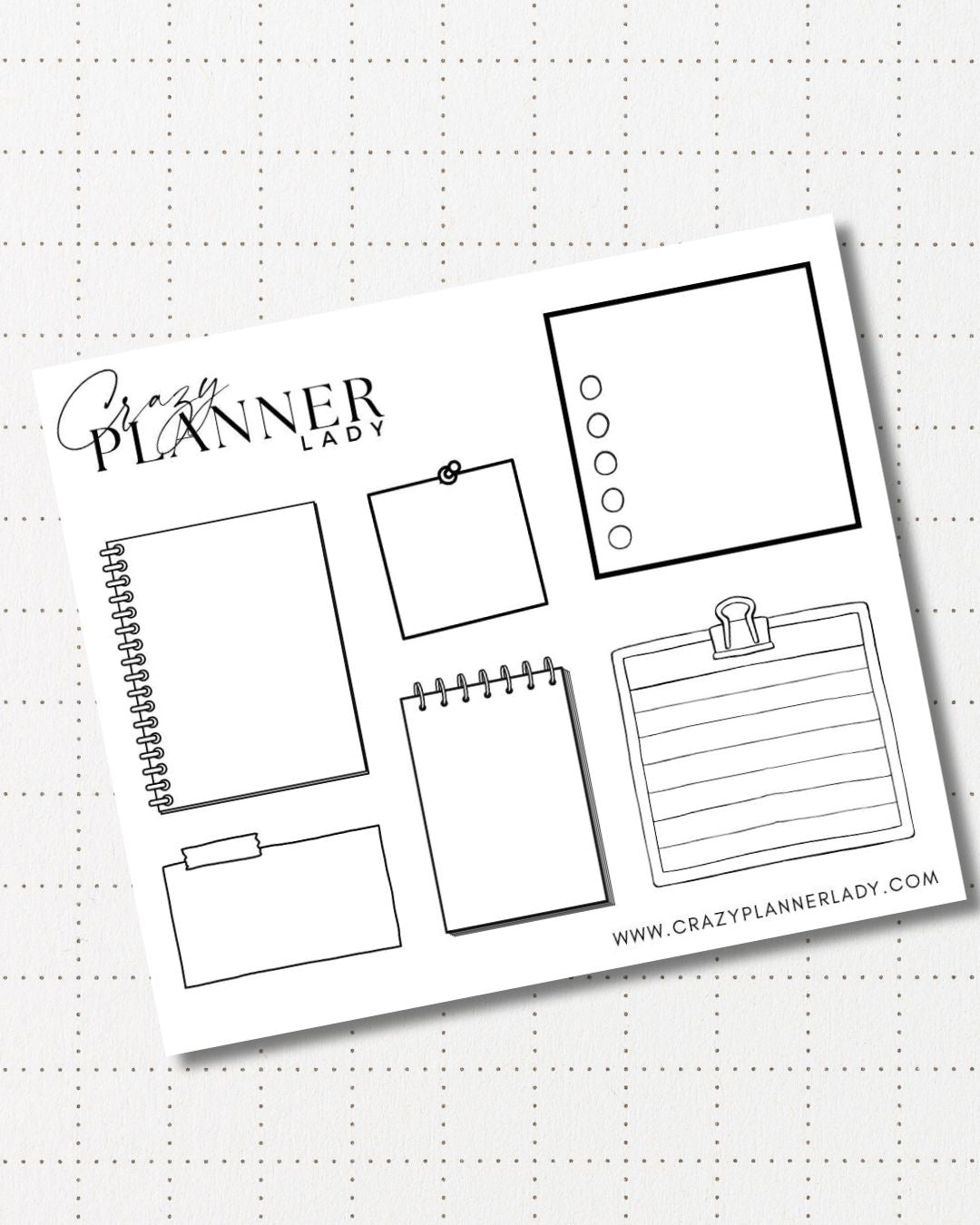 Minimal Planner Stickers – noted | Neutral Functional Stickers | 3x3.5” Matte Sheet