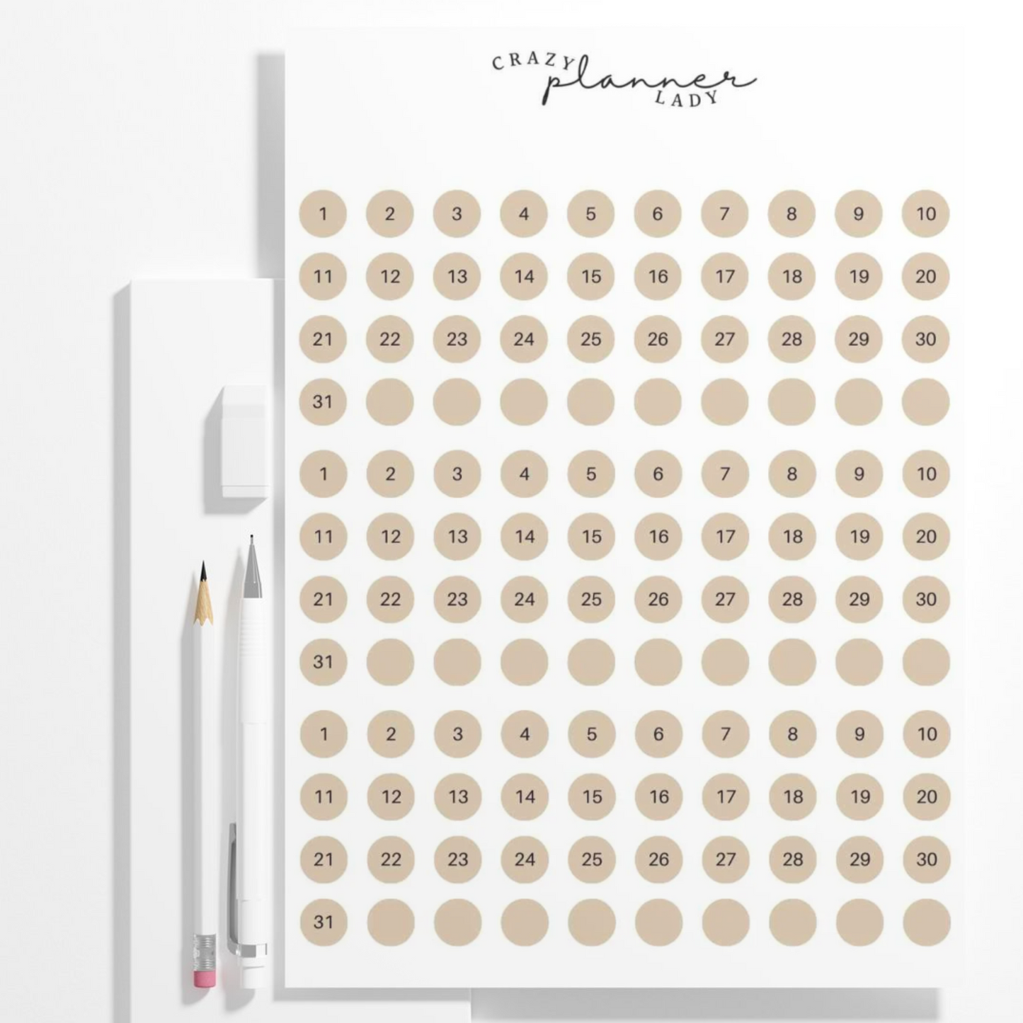 ✨ Functional Planner Stickers 2025 Collection ✨ Date Dots