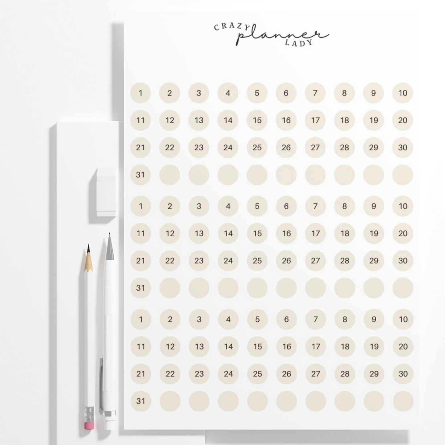 ✨ Functional Planner Stickers 2025 Collection ✨ Date Dots