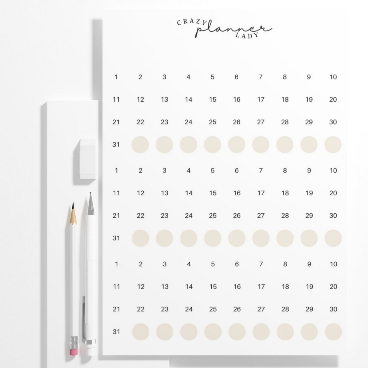 ✨ Functional Planner Stickers 2025 Collection ✨ Date Dots