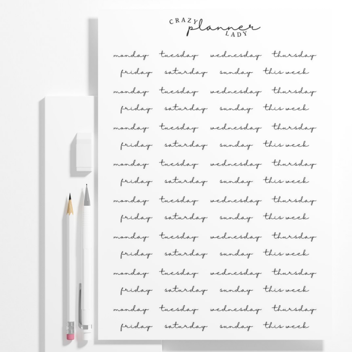 ✨ Functional Planner Stickers 2025 Collection ✨ Weekly Script