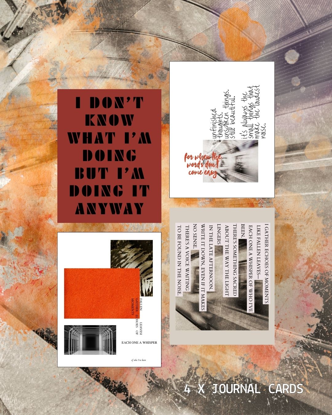 Autumn Echo paper and ephemera pack with 8 journal cards in cozy fall aesthetic.