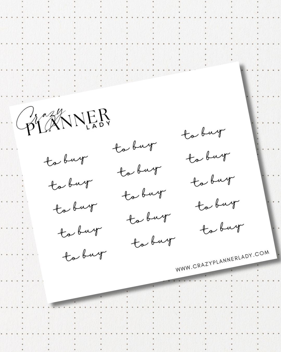 Minimal Planner Stickers – To buy | Neutral Functional Stickers | 3x3.5” Matte Sheet