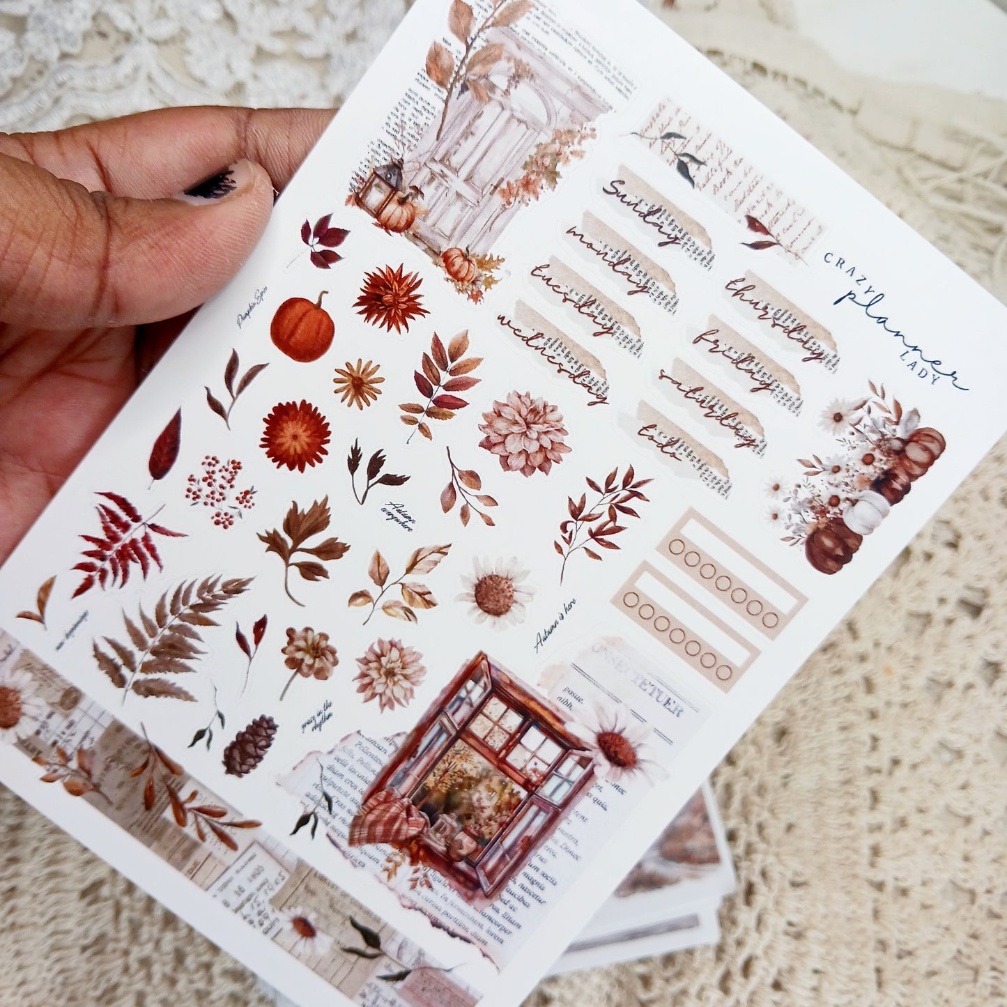 Sticker sheet - Autumn Weekly Planner