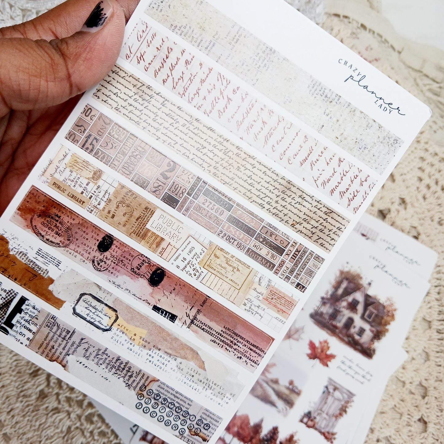 Sticker sheet - Autumn Washi Strips