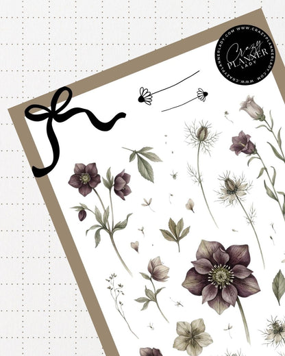 Painted by Nature Sticker Sheet | 14 | Watercolor Planner Stickers | Journal Stickers | Decorative Stickers