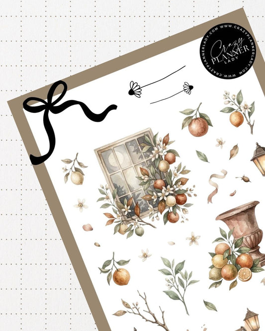 Painted by Nature Sticker Sheet | 11 | Watercolor Planner Stickers | Journal Stickers | Decorative Stickers