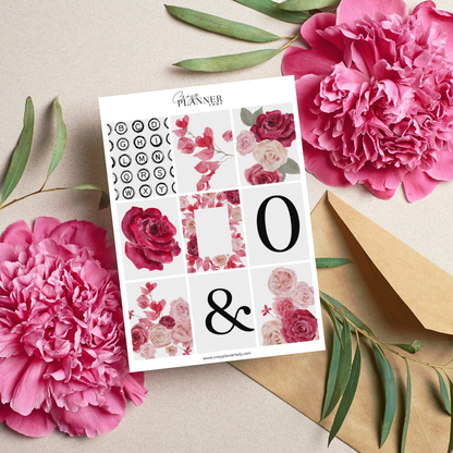 Soft Pink Wildflower Stickers – Gentle Botanical Accents for Planners & Crafts