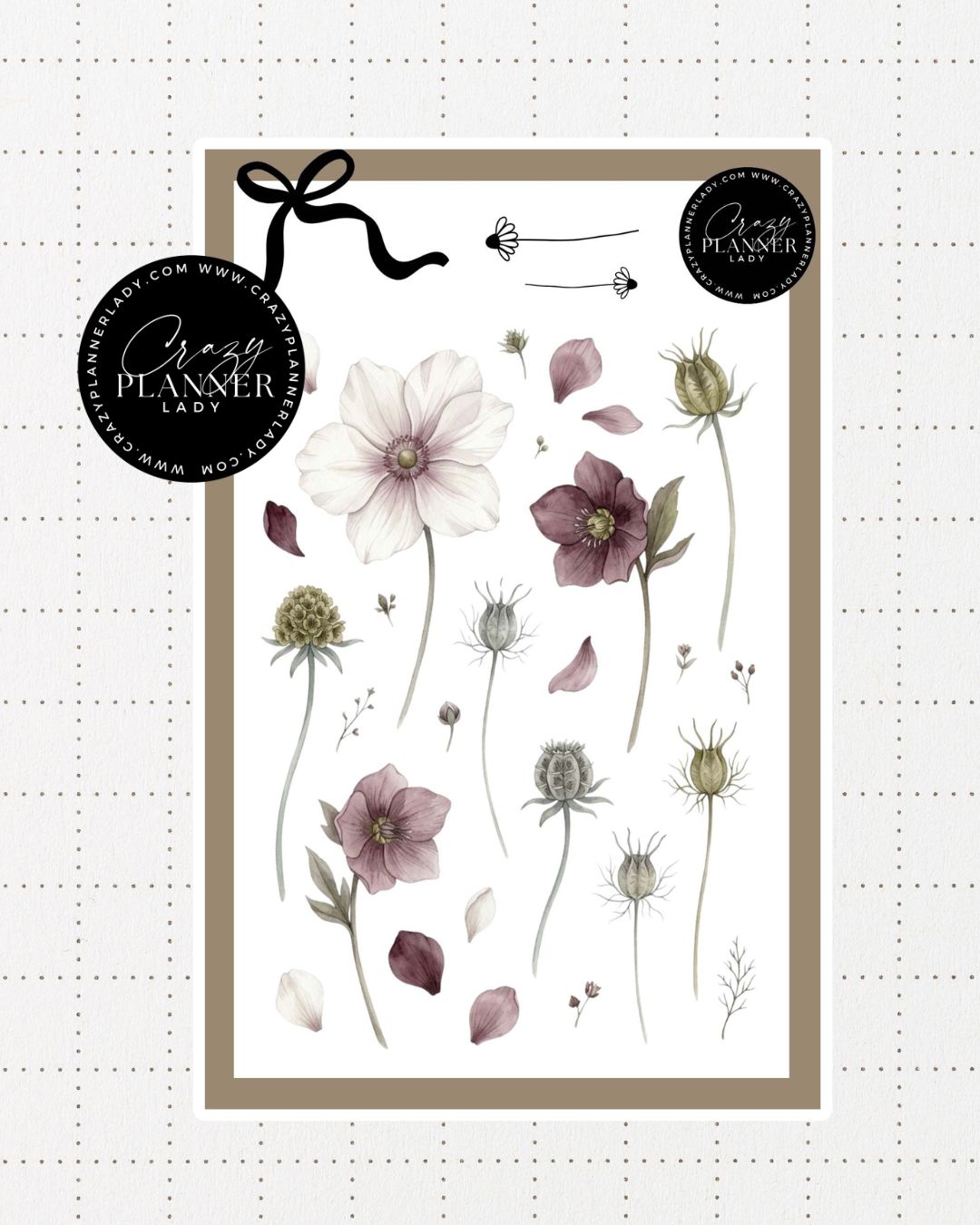 Painted by Nature Sticker Sheet | 15 | Watercolor Planner Stickers | Journal Stickers | Decorative Stickers