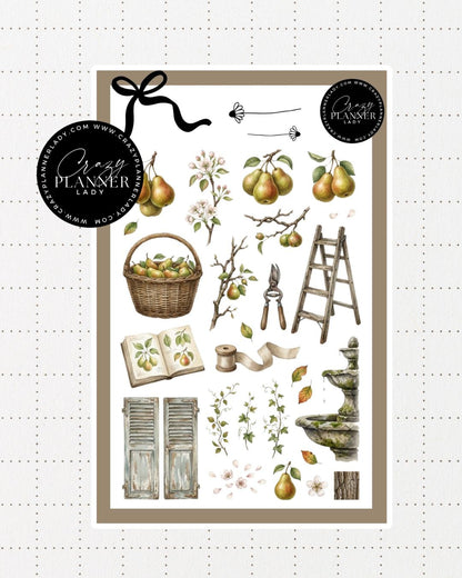 Painted by Nature Sticker Sheet | 12 | Watercolor Planner Stickers | Journal Stickers | Decorative Stickers
