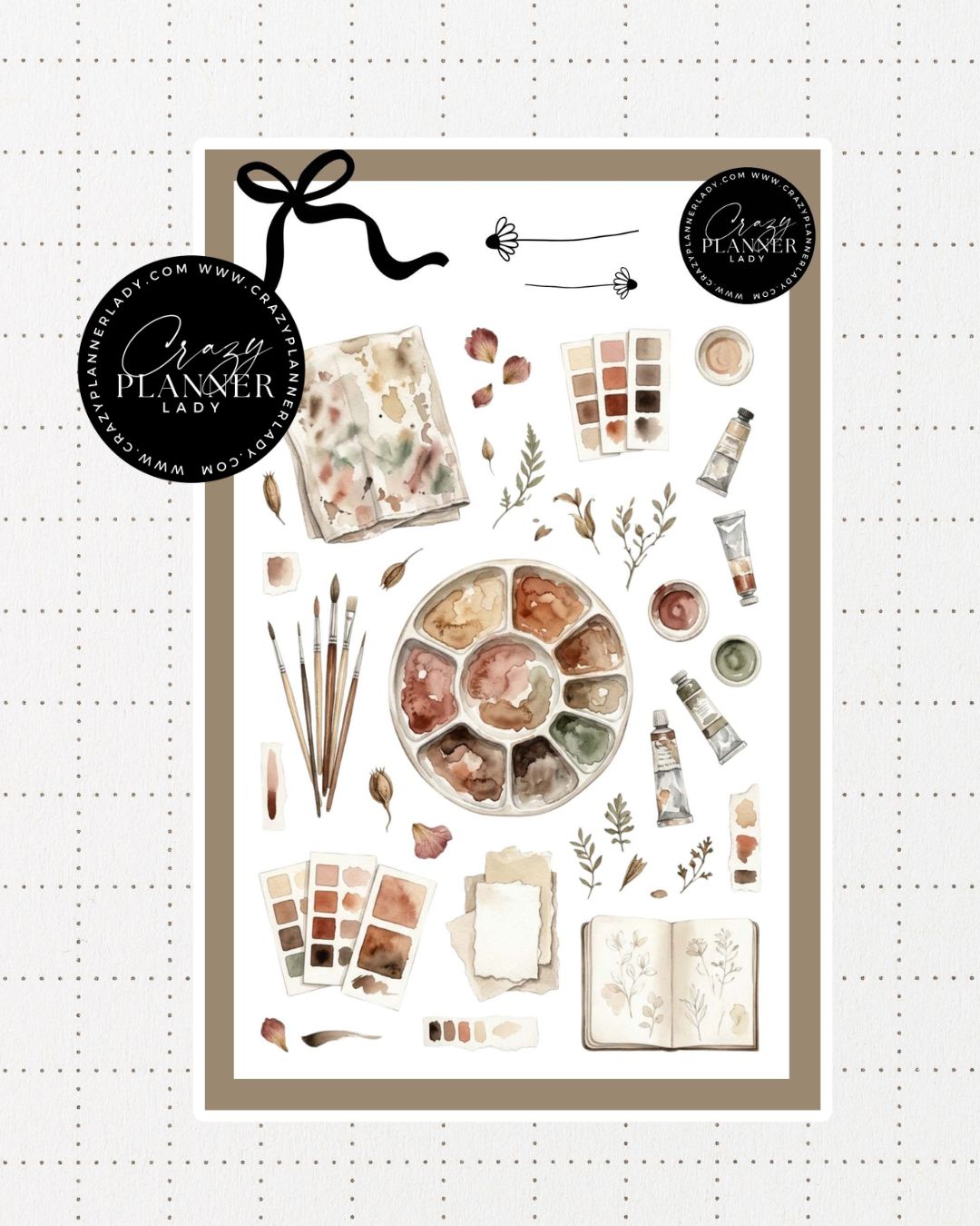 Painted by Nature Sticker Sheet | 07 | Watercolor Planner Stickers | Journal Stickers | Decorative Stickers