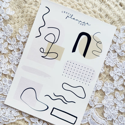 Minimal Abstract Sticker Sheet
