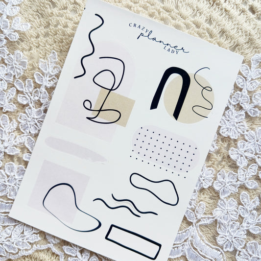 Minimal Abstract Sticker Sheet