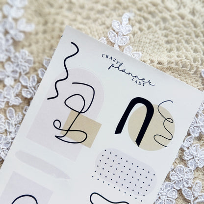 Minimal Abstract Sticker Sheet