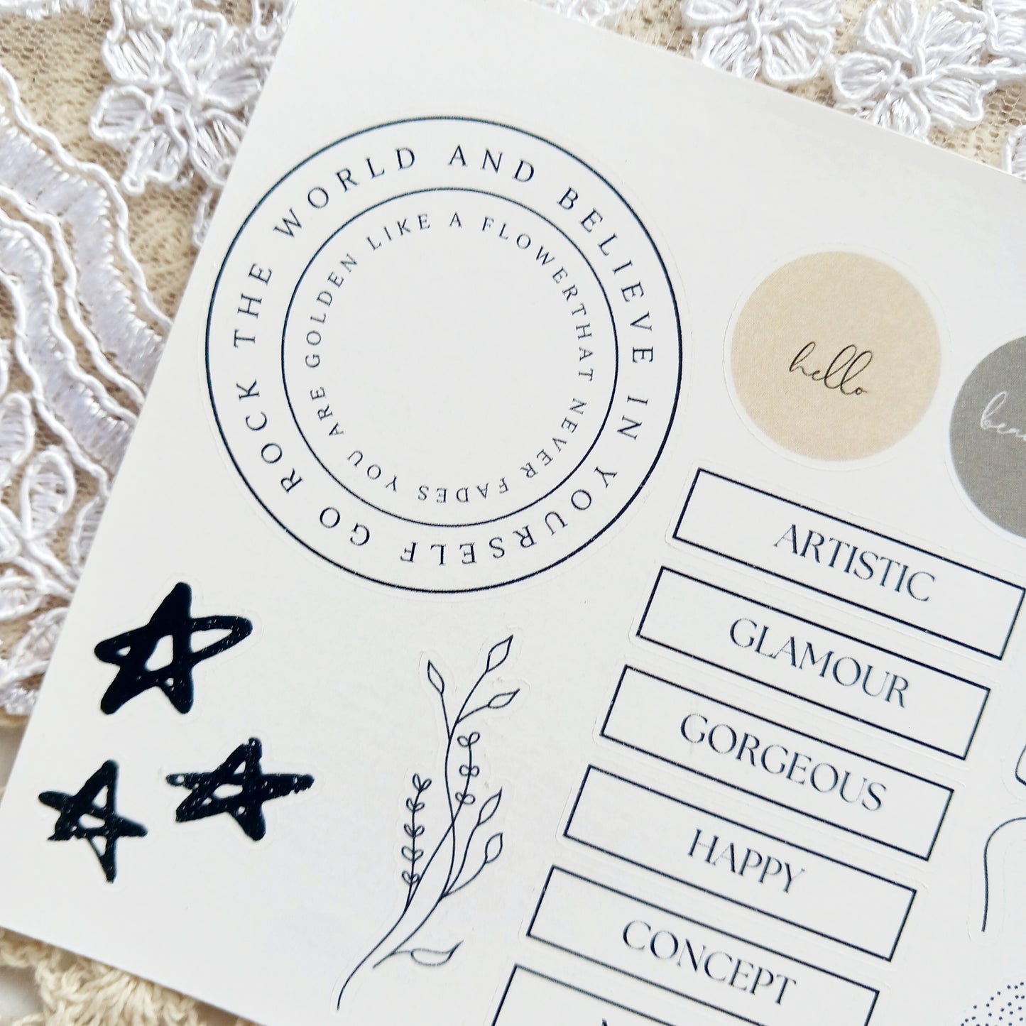 Minimal Aesthetics Sticker sheet