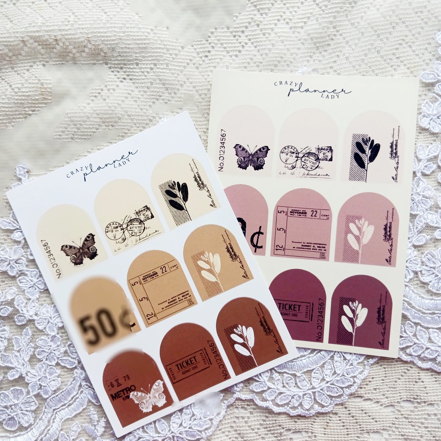 Sticker sheet - Vintage Arches