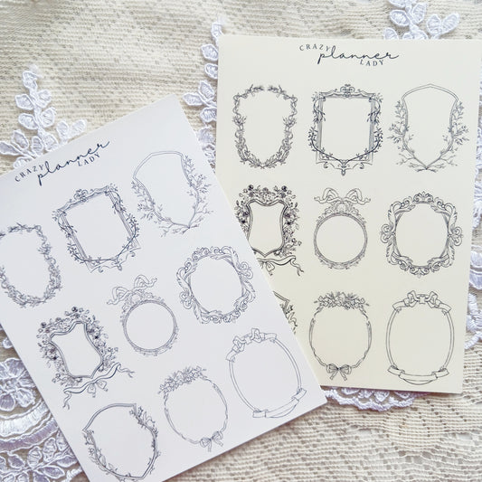 Sticker sheet - Royal Vintage Frames