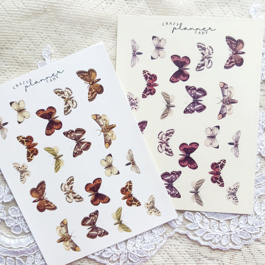 Aesthetic Sticker sheet - Vintage Butterflies