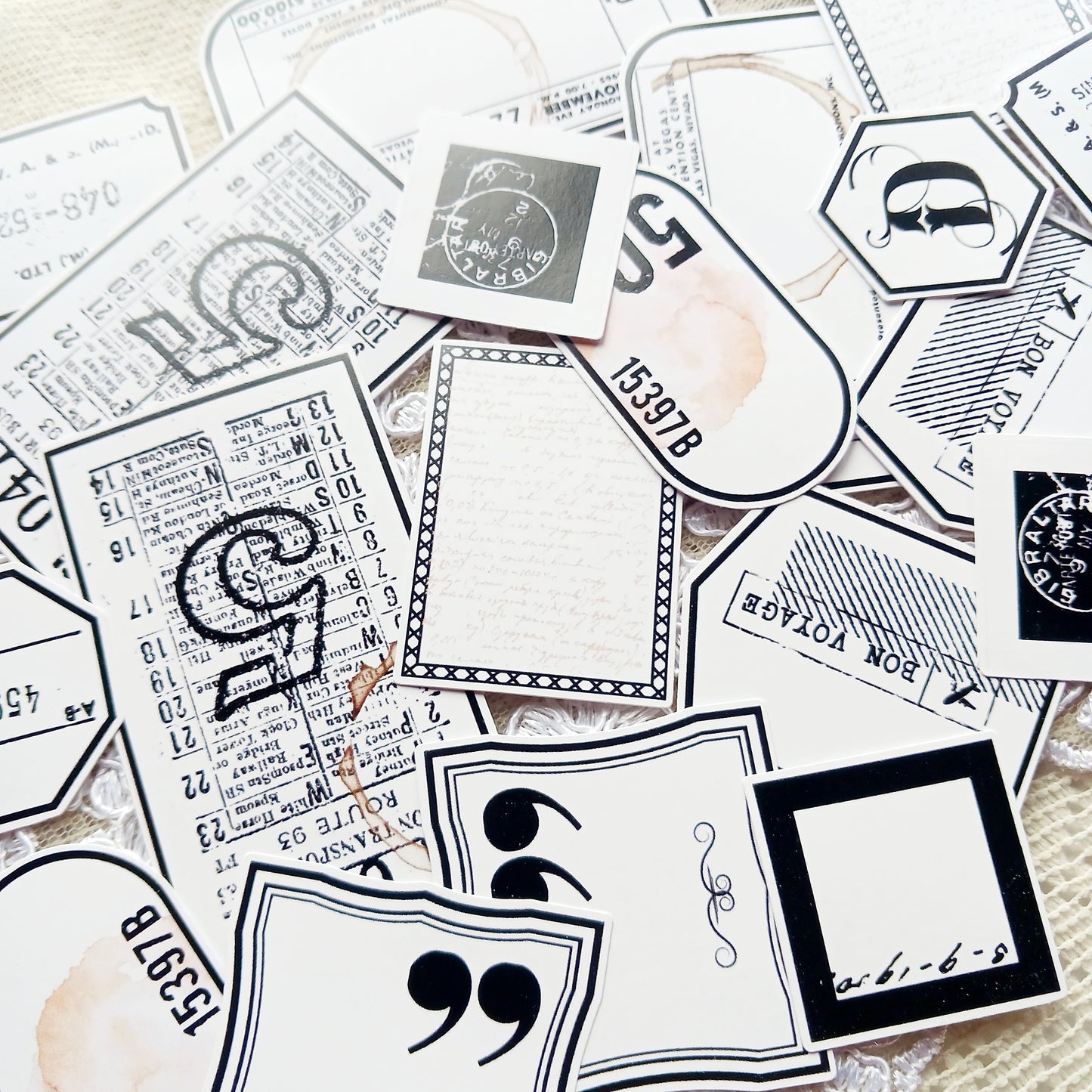 Ephemera Pack - vintage labels and frames