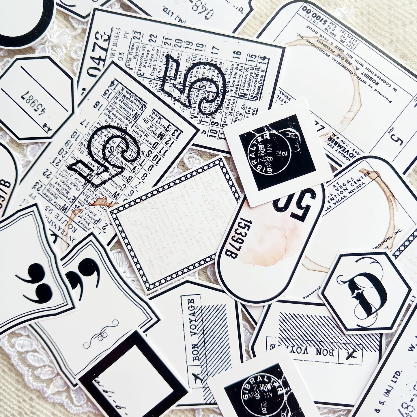 Ephemera Pack - vintage labels and frames