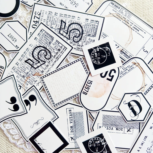 Ephemera Pack - vintage labels and frames