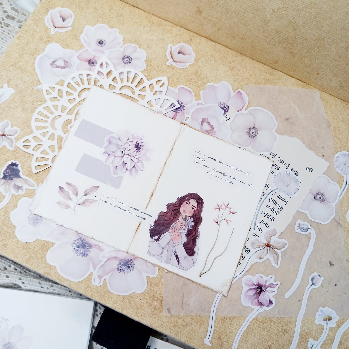 Stickers Set - Floral meadow ( Set of 10 sheets )