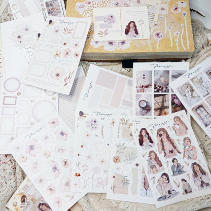 Stickers Set - Floral meadow ( Set of 10 sheets )