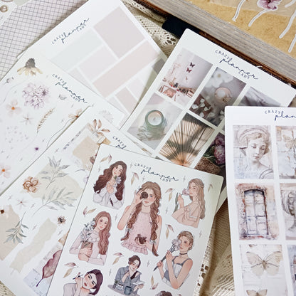 Stickers Set - Floral meadow ( Set of 10 sheets )