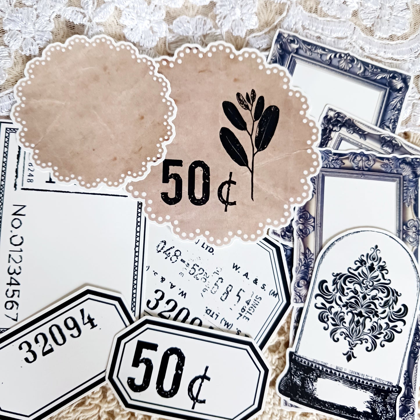 Stickers Pack - Vintage Elements for art journaling