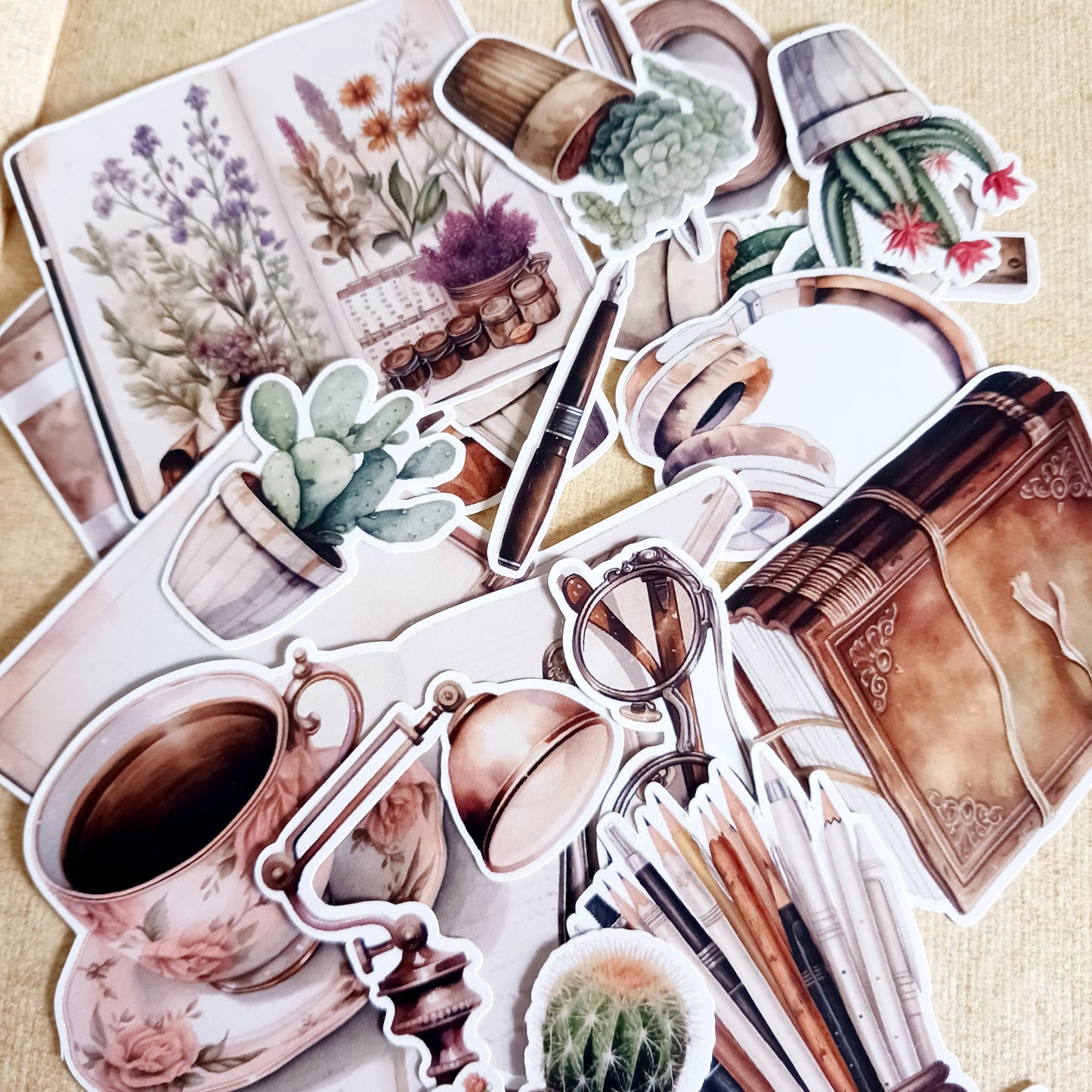 Stickers Pack - Vintage stationery elements for journaling and scrapbooking