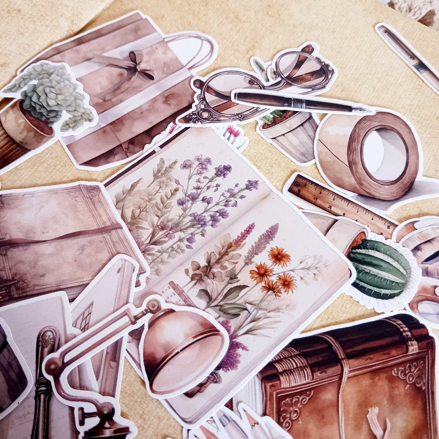 Stickers Pack - Vintage stationery elements for journaling and scrapbooking