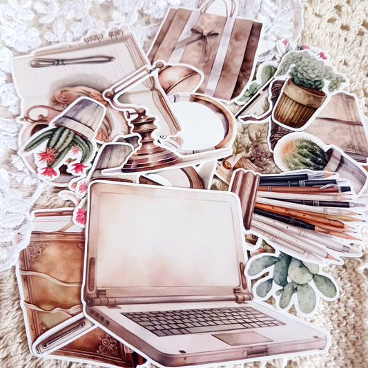 Stickers Pack - Vintage stationery elements for journaling and scrapbooking
