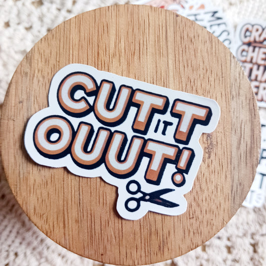 Waterproof Die-Cut Sticker - "Cut It Out" for Scrapbookers