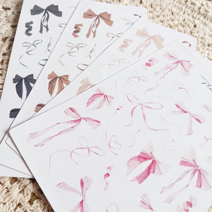 Neutral Bows Sticker Pack - Set of 4 Sticker Sheets