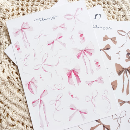 Neutral Bows Sticker Pack - Set of 4 Sticker Sheets
