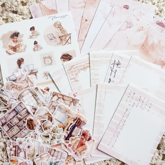 Cozy Mini Journal Kit - Stickers, Papers & Labels for Journaling