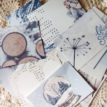 Ephemera Journal cards - Frosted Whispers