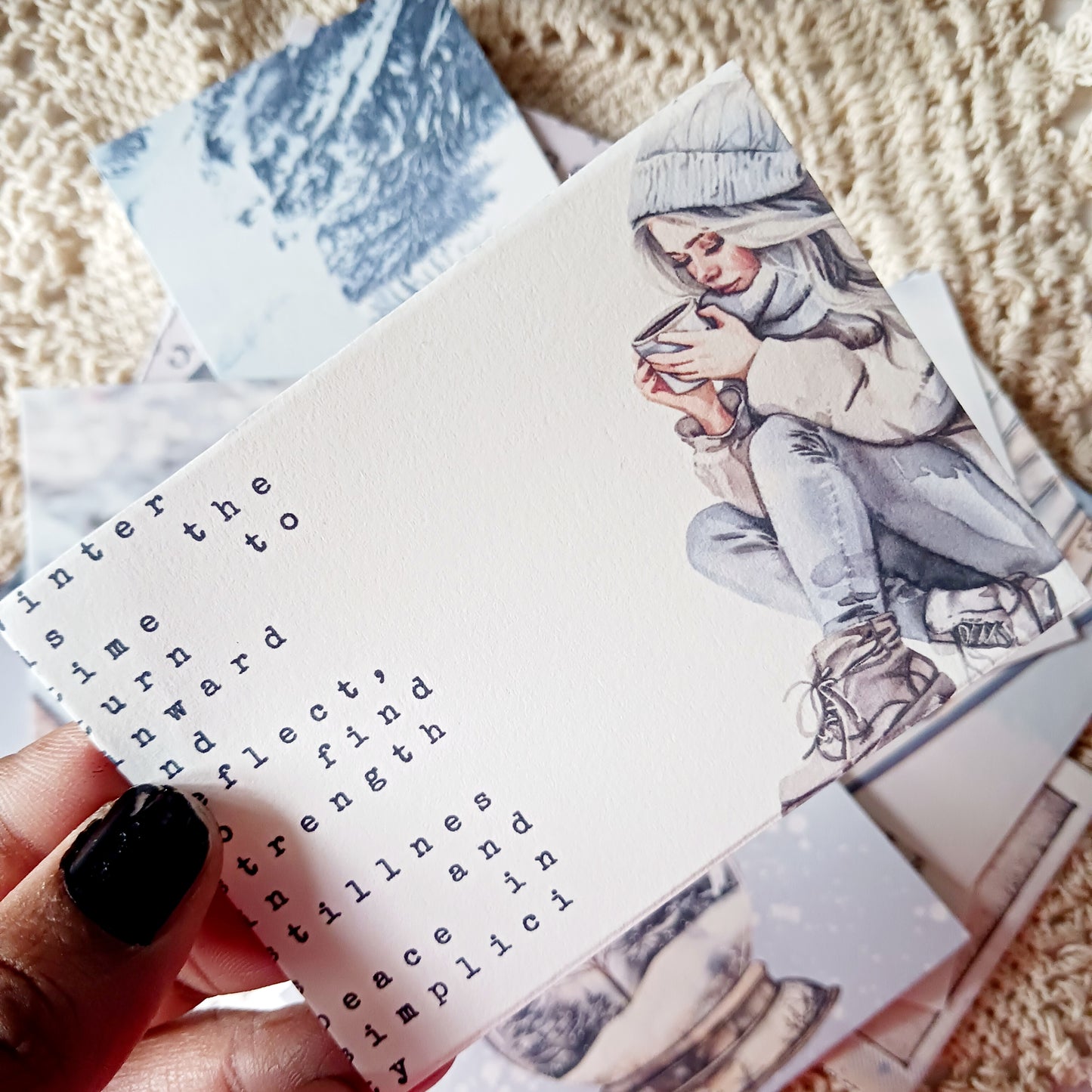 Ephemera Journal cards - Frosted Whispers