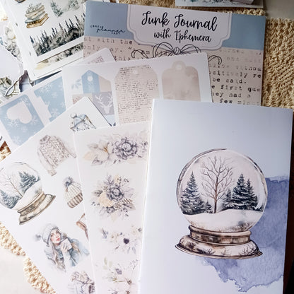 Junk Journal and Ephemera Set - Frosted Whispers