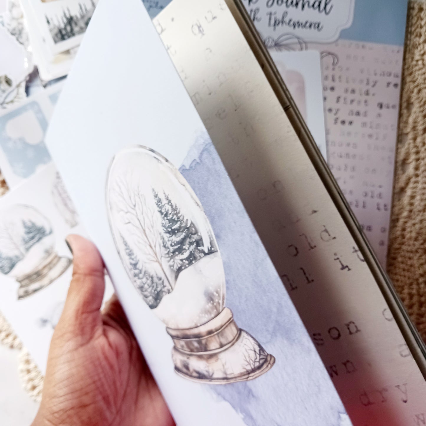 Junk Journal and Ephemera Set - Frosted Whispers