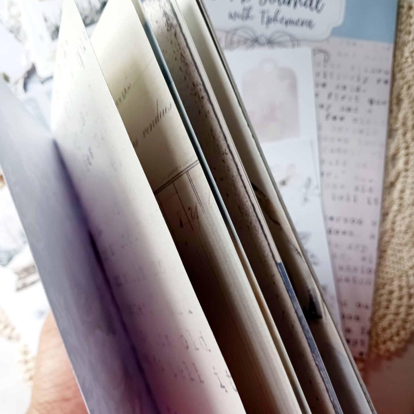 Junk Journal and Ephemera Set - Frosted Whispers