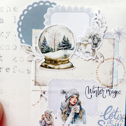 Ephemera Journal cards - Frosted Whispers