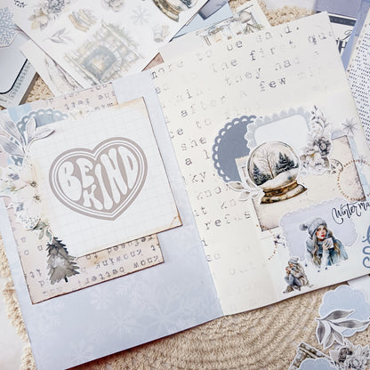Junk Journal and Ephemera Set - Frosted Whispers