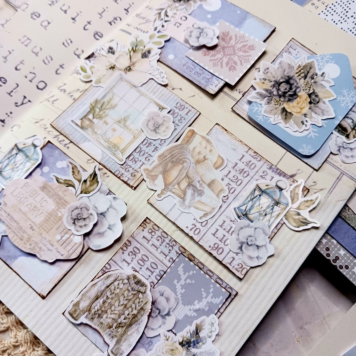 Sticker Flakes and Die Cuts - Frosted Whispers
